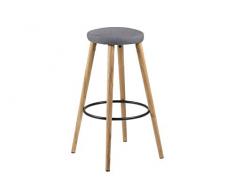 Amazon Brand - Movian Tarna - Juego de 2 taburetes de bar, 41 x 41 x 77 cm, gris