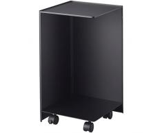 Yamazaki Organizador de baño con Ruedas Bolsa hogar | Acero | Almacenamiento de Papel higiénico, aleado, Black, Talla única