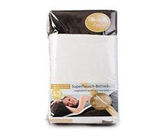 Gözze - Ropa de cama reversible, Tacto de cachemira, Funda nórdica: 135 x 200 cm, Funda de almohada: 80 x 80 cm, Microfibra - Marrón chocolate/Blanco roto
