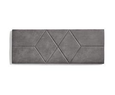 ECCOX - Cabecero de Cama Dos Rombos de Tela Antimanchas Aquaclean- Cabezal Tapizado en Tela con Acolchado de Espuma y Refuerzo Trasero - Color Gris - 112 cm para Camas de 105 cm