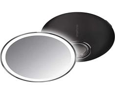 simplehuman, espejo con sensor compact, acero inoxidable negro