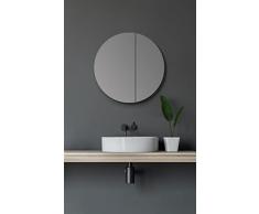 Talos Redondo Armario con Espejo para baño, Aluminio Vidrio, Ø 60 cm