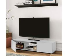 temahome Podium Mueble para TV, Rojas, Melamina, Blanco, 140 x 42 x 31 cm (l-p-a)