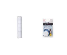 Tatay 4480001 - Armario Auxiliar De Baño Vertical con 3 Puertas Y 5 Repisas, Plástico Polipropileno, Glacé + 4489901 - Kit De Adhesivo + Bases para Fijación Sin Taladro De Armarios De Baño