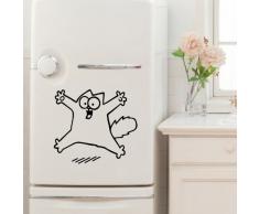 Ambiance-Live Adhesivo Decorativo para Pared Déco Nevera de Gato - 35 x 40 cm, Negro.