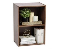Estantería de Libros con 2 Compartimentos para salón, habitación Infantil y Oficina doméstica