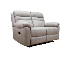 SHIITO - Sofá de 2 Plazas con Función Relax - 90 x 150 x 100 cm - Modelo Timón - Asientos Reclinables - Mecanismo Manual - Máximo Confort - Gris Claro