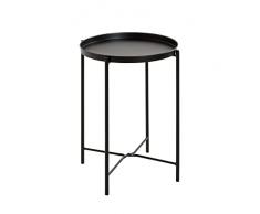 Haku Möbel Mesa Auxiliar, Metal, Acero, Tubular, Ø 39 x 50 cm