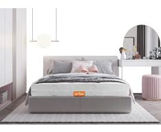 Marcapiuma - Colchón viscoelástico Matrimonio Memory 140x190 alto 15 cm - SUNRISE - H2 Medio Funda 5 zonas desenfundable Antiácaros 100% Fabricado en Italia
