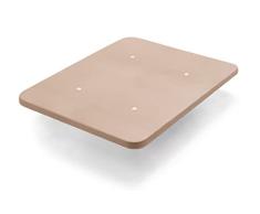 Cama express Base Tapizada Sin Patas con Tejido 3D Transpirable | Barras Transversales de Refuerzo | Ideal para Dormitorio y Habitación de tu Hogar | Color Beige | Medidas 135 x 180 cm