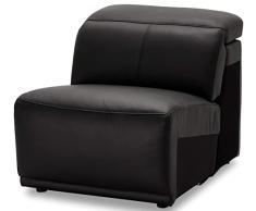 Ibbe Design Sofá Modul sin Brazos Negro 1 Plaza Alexa Tapizado en Cuero Sillas Sillón de Salón Sala de Estar