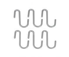Metaltex Ganchos, Metal, Blanco, 10x5cm