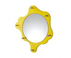 Haku Möbel 42987 armario de pared 5 x 56 cm, amarillo / cromo / níquel