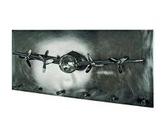 Haku Möbel Armario de Pared, Metal, Negro, 80 x 16 x 35 cm