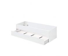 Muebles Pitarch Tibet Cama Nido Juvenil Habitación Dormitorio Infantil Color Blanco Estilo Moderno 90x190 Cm