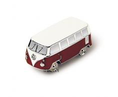 BRISA VW Collection - Volkswagen Furgoneta Hippie Bus T1 Van Mini Modelo en Caja de Regalo, Pisapapeles, Iman para Tablón de anuncios, Decoración Magnética para Nevera como Regalo/Souvenir (Rojo)