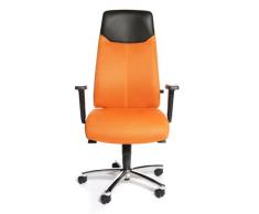 Top Star SU39TBG4 - Silla de Escritorio de Oficina, de Cuero sintético y Plumas, Color Naranja y Dorado