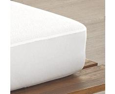 Todocama - Protector de colchón, de Rizo, Ajustable, 100% Impermeable con Tratamiento antiácaros, Fabricado con algodón biorgánico. (Cama 80 x 190/200 cm)