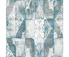 Homemania HMNT223-80X50CM Alfombra Impresa Ethnic Trends 12 Geométrico Antideslizante, Multicolor, 80 x 50 cm