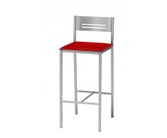 ASTIMESA Dos Taburetes Alto de Cocina 60 cms Polipiel Rojo (TAB60RO)
