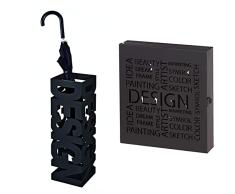 Haku Möbel paragüero, Negro + 44525 Colgador de Llaves 22 x 5 x 24 cm, Negro
