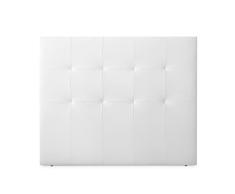 Somnia Descanso - Cabecero Bayona Acolchado, Tapizado Premium en Polipiel de Alta Gama, Medidas 160 x 120 cm (Cama de 150), Blanco