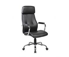 Rocada | Silla Escritorio Ergonómica | Silla Oficina con Respaldo Alto | Silla con Ruedas y Reposabrazos | Silla Ajustable | Negro