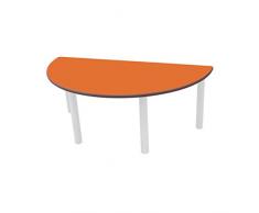 Mobeduc Infantil semicircular Mesa, Madera, Naranja, tamaño 2, 120 x 60 x 53 cm