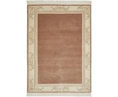 -LUXOR- living Alfombra Gala Anudada a Mano, 100% Lana, Alfombra de Punto sostenible, 60 x 90 cm, Rosa Viejo