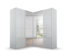 Rauch Möbel Quadra Gabinete de Esquina de Puertas flotantes, Madera de ingeniería, Grau, 181x210x187