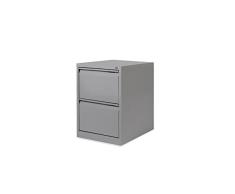 Rocada | Archivador Metálico para Carpetas Colgantes | Armario archivador Muebles Oficina | 2 Cajones| Armarios con Cerradura | 47x62x71 cm - Gris