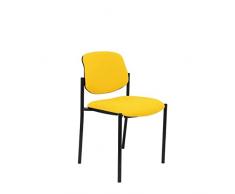Piqueras y Crespo Silla Fija VILLALGORDO Bali Amarillo CHASIS Negro confidente, Madera de Acacia, One Size