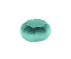 One Couture Pouf - Taburete Oriental Redondo, Terciopelo Brillante, poliéster Poliéster., Verde, 65cm x 65cm x 35cm