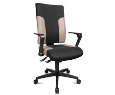 Topstar TF20RS100 Silla de Oficina giratoria Two 20 Fijo y reposabrazos R2 Opa, Funda de Tela