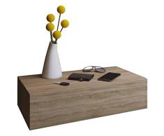 VCM dormas Maxi mesilla de Noche, Madera, Roble Sonoma, 15 x 60 x 31,5 cm