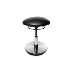 Topstar ST59S07 Sitness 23 - Taburete Regulable, peana de Madera con Revestimiento de Acero Inoxidable, tapizado, Color Negro