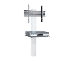 VCM 17899 HiFi Soporte de Trento Blanco de Cristal Transparente, televisores, Receptor Portador, Reproductor