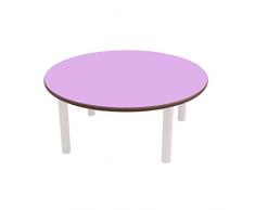 Mobeduc Mesa Infantil Redonda de los niños, Madera, Rosa, tamaño 2, 100 x 53 cm
