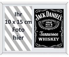 Empire 541857 Jack Daniels Horizontal Black - Espejo serigrafiado con marco de fotos (22,8 x 17,8 cm), diseño de whisky Jack Daniels