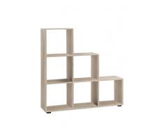 FMD Möbel Mega 1 Estantería, Roble Rústico, 104.5x33x108 cm