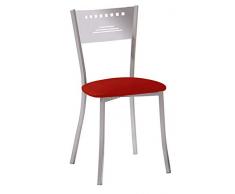ASTIMESA Dos Sillas de Cocina Diseño Trapecio Rojo