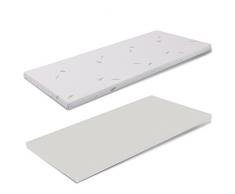 miasuite i sogni italiani Cubrecolchón con Funda Extraíble, Memoria Espuma, Beige, Individual, 80X200