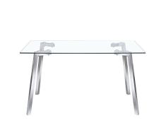 Italian Concept 210 Mesa Sky, Metal Cromado, Cristal Templado, 140 x 80 x 75 cm