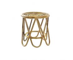 DKD Home Decor Mesa Auxiliar, Ratán, Estándar