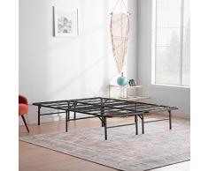 Linenspa Estructura Cama de Metal – Cama Plegable – Espacio Inferior de 33cm para Almacenamiento – Se Monta en 5 Minutos – Somier 140x200 cm