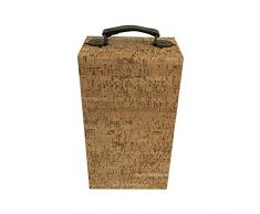 Rebecca Mobili Botellero, Bodega de Mesa con 3 Compartimentos, Madera PU, Marrón Claro Negro, Vintage, para Cocina y Bar - Dimensiones: 33 × 11,5 × 18 cm (A x AN x FON) - Art. RE6627