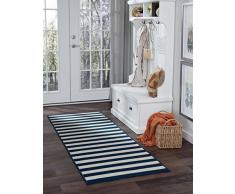Universal Alfombra Rayas Camino de transición Accent Alfombra, Azul Marino, 221 x 79 cm