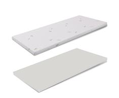 miasuite i sogni italiani Cubrecolchón con Funda Extraíble, Memoria Espuma, Beige, Individual, 110X190