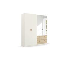 Rauch Möbel Homey by QUADRA SPIN Gabinete de Puerta giratoria, Madera de ingeniería, Blanco, 181x210x54