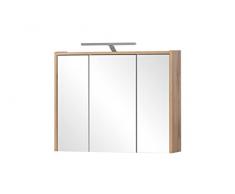 Schildmeyer Carlos Armario con Espejo, ingeniería, Madera de Roble, 74,5 x 16 x 64 cm